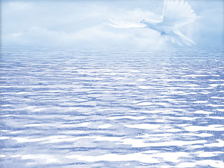 The Deliverer flying over water